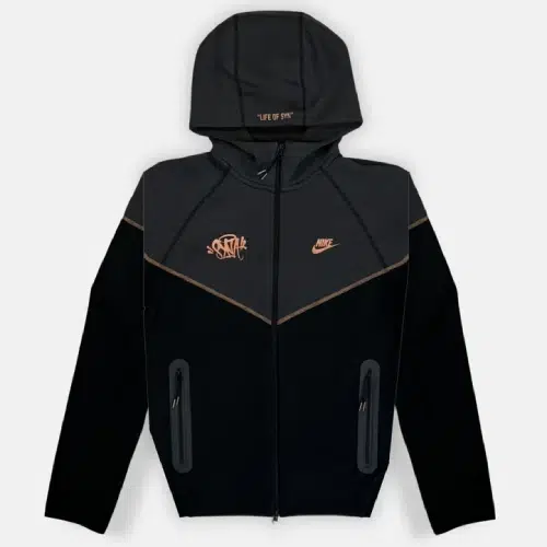 Nike x Syna World Tech Fleece Tracksuit – Black / Bronze - Image 2