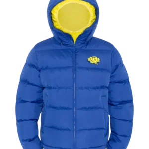SYNA DOUBLE PUFFER JACKET NAVY / YELLOW