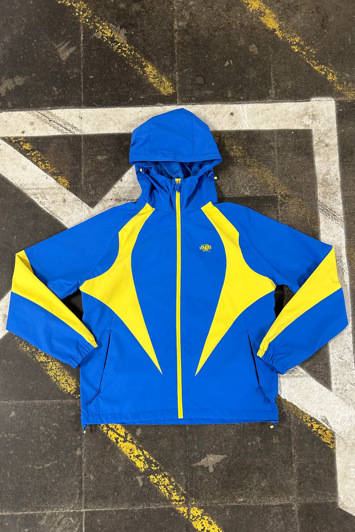 VORTEX WOVEN SHORT TRACKSUIT – BLUE/YELLOW - Image 2