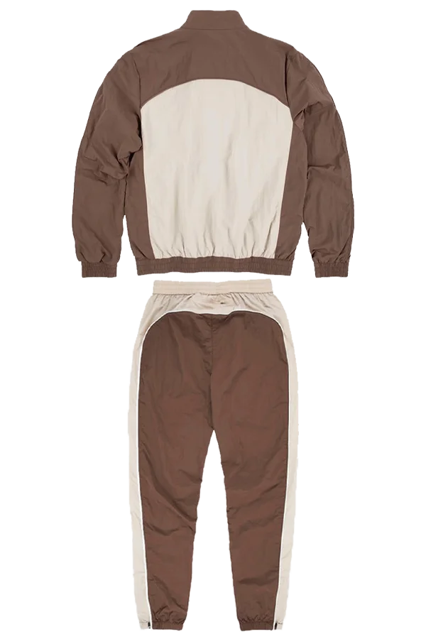 Syna World Shell Tracksuit – Brown/Beige - Image 2