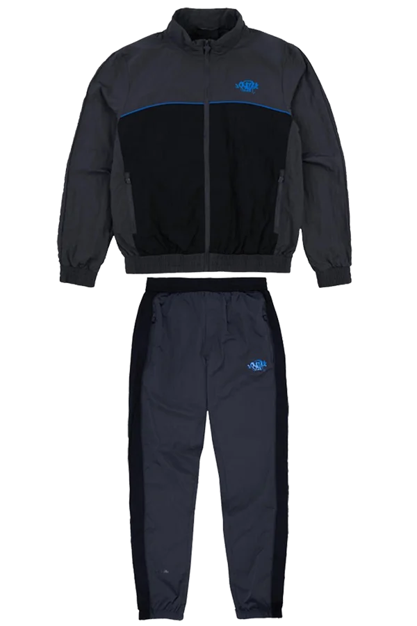 Syna World Shell Tracksuit – Grey/Black/Blue