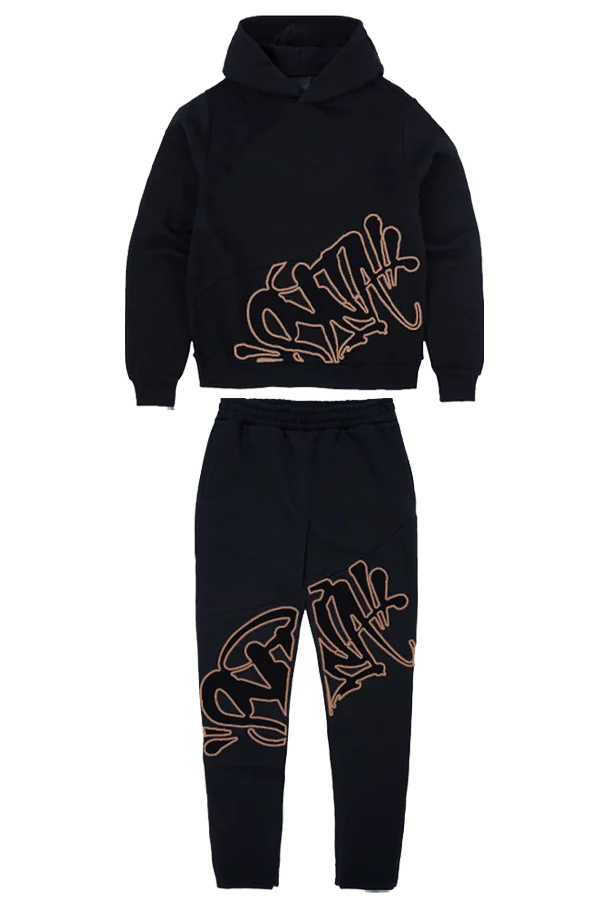 Syna World Slice Syna Tracksuit – Black/Neon Gold