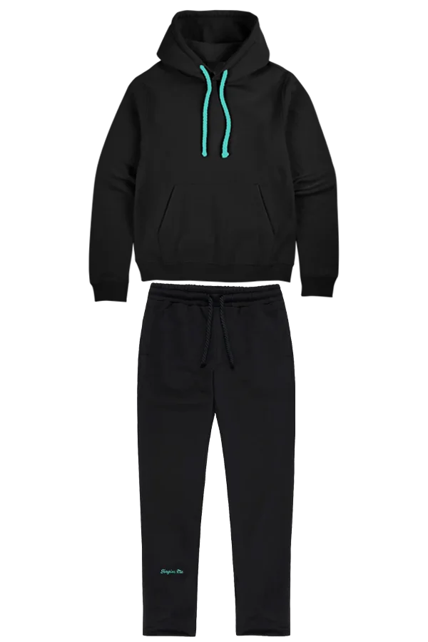 Synaworld OG Syna Tracksuit – Black/Sky Blue - Image 2