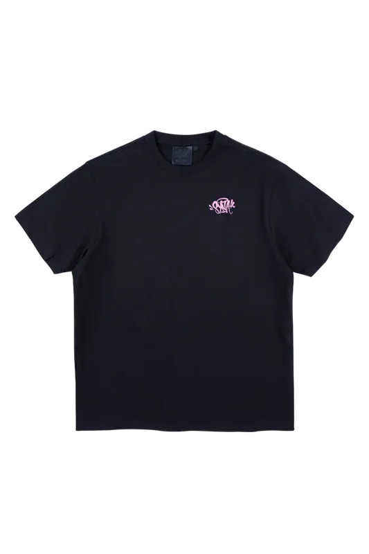 SYNA CORE EMBROIDERED T-SHIRT BLACK/PINK