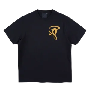 HALO ‘S’ PRINTED LOGO T-SHIRT BLACK/YELLOW