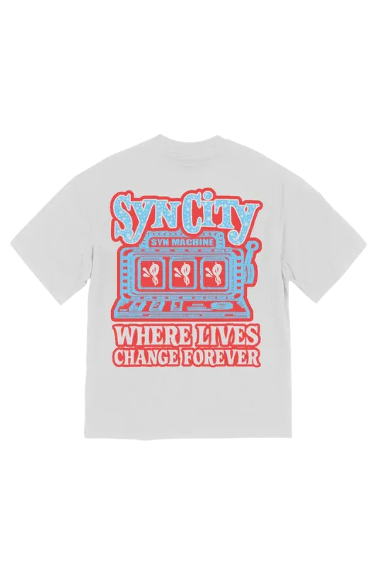 SLOT MACHINE TEE – WHITE